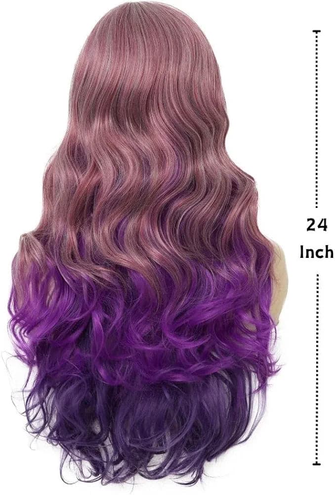 Pink Purple Full Wig - Thumbnail 5