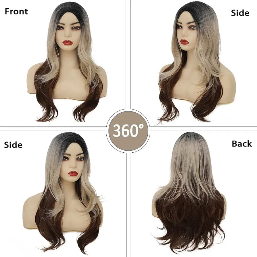 Blonde Brown Full Wig - Thumbnail 2