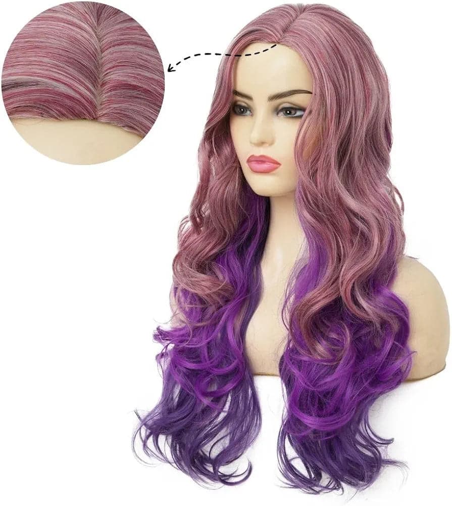 Pink Purple Full Wig - Thumbnail 4