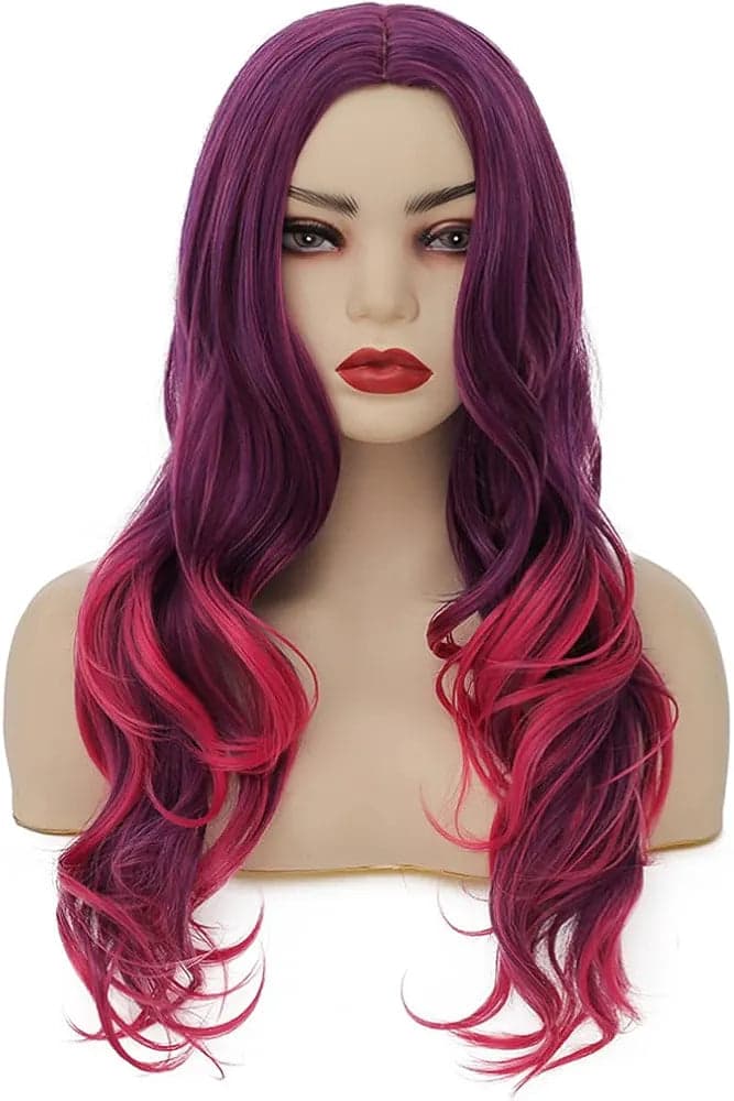 Burgundy Dark Purple Full Wig - Thumbnail 2