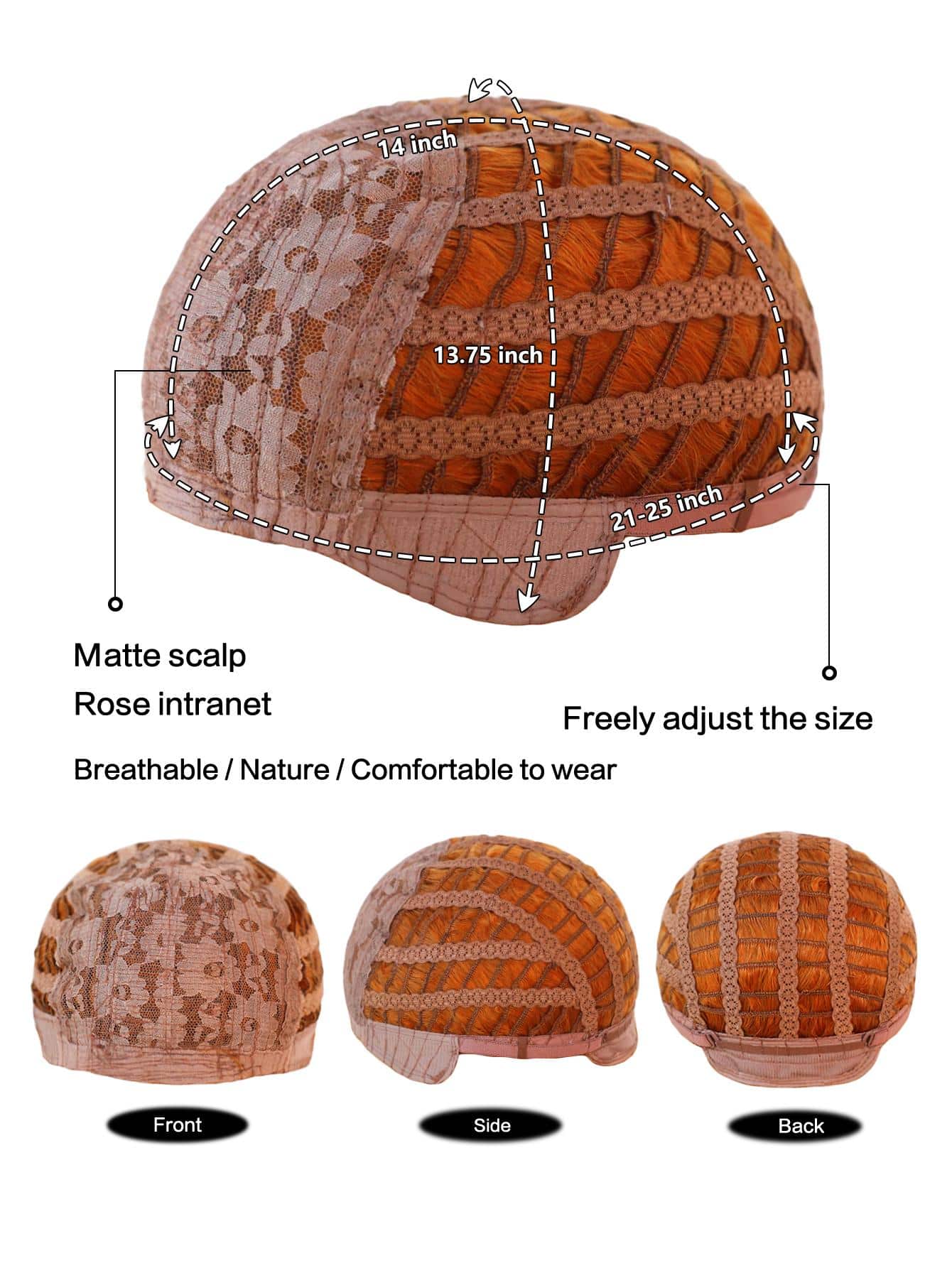 Blonde Copper Full Wig - Thumbnail 7