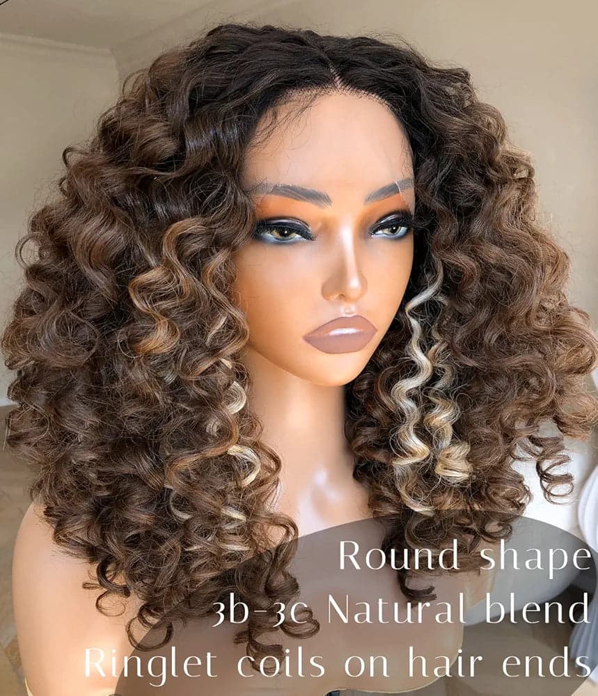 Blonde Brown Lace Front Wig - Thumbnail 10