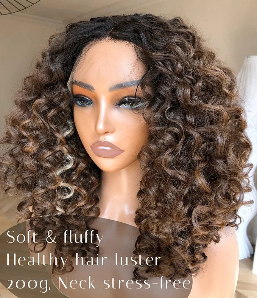 Blonde Brown Lace Front Wig - Thumbnail 9