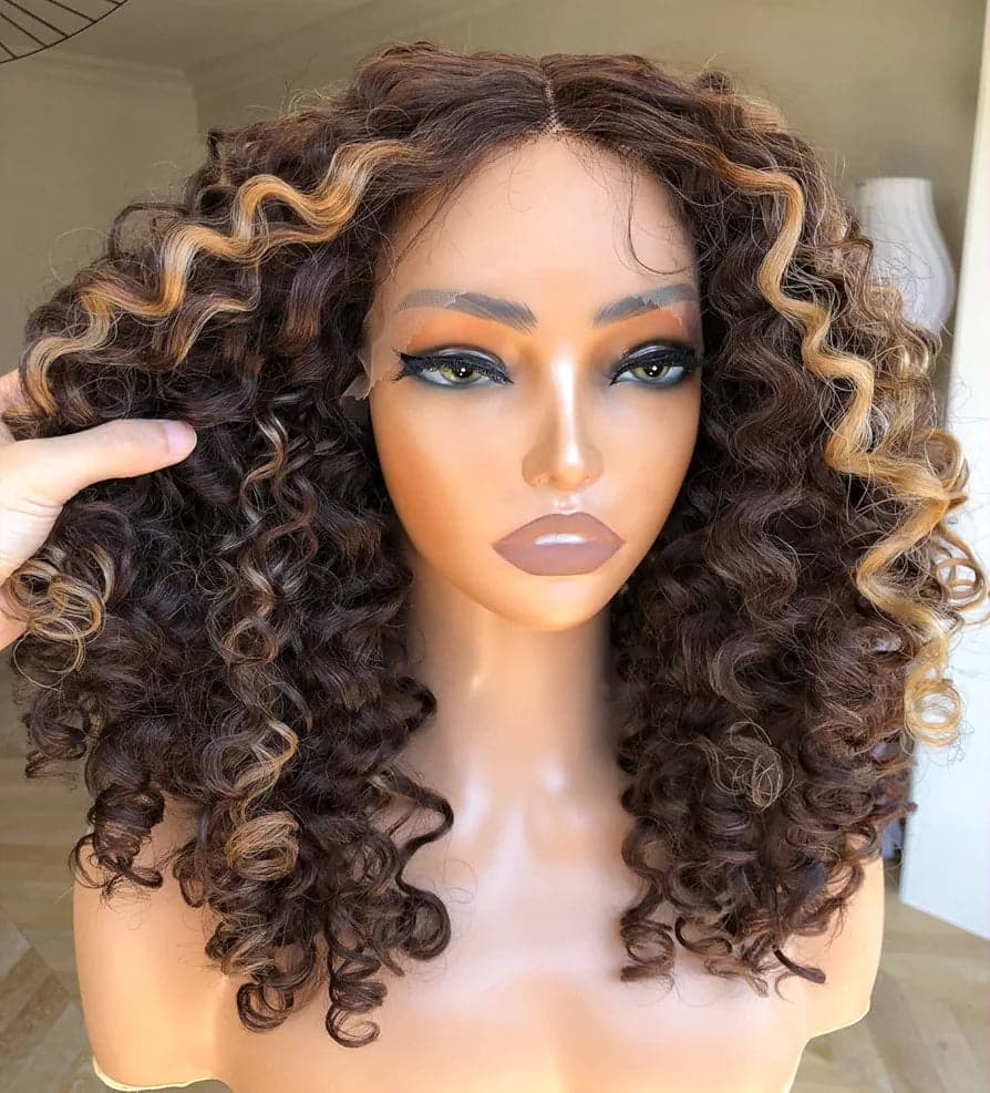 Blonde Brown Lace Front Wig - Thumbnail 3