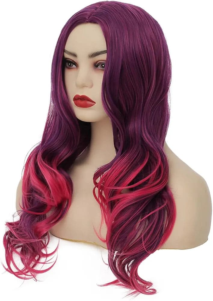 Burgundy Dark Purple Full Wig - Thumbnail 3