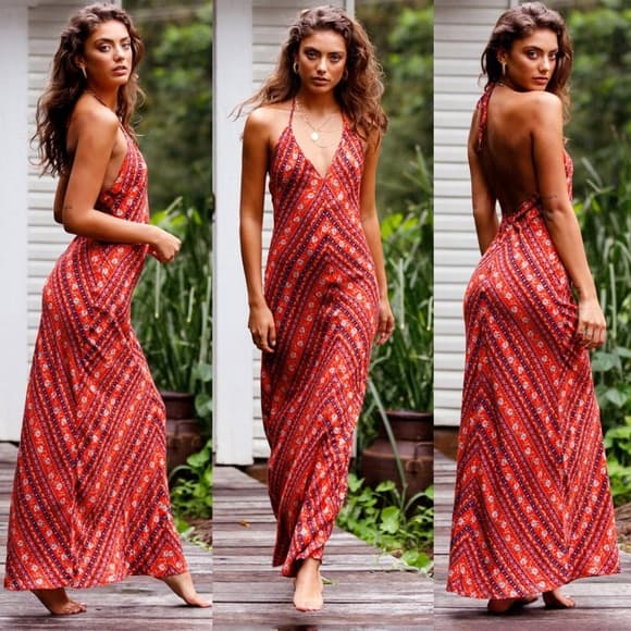 Long Boho Beauty Maxi Dress - Thumbnail 3