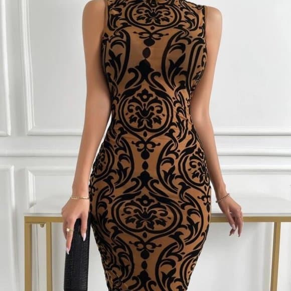 Beautiful Print Dress - Thumbnail 7
