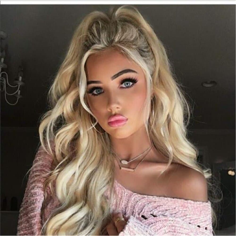 Ash Blonde Lace Front Wig - Thumbnail 7