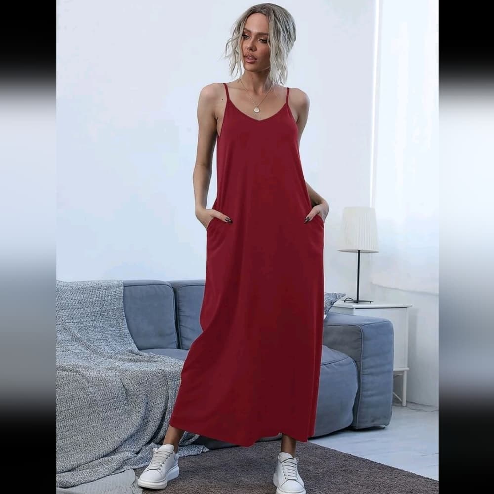 Slant Pocket Cami Dress - Thumbnail 6