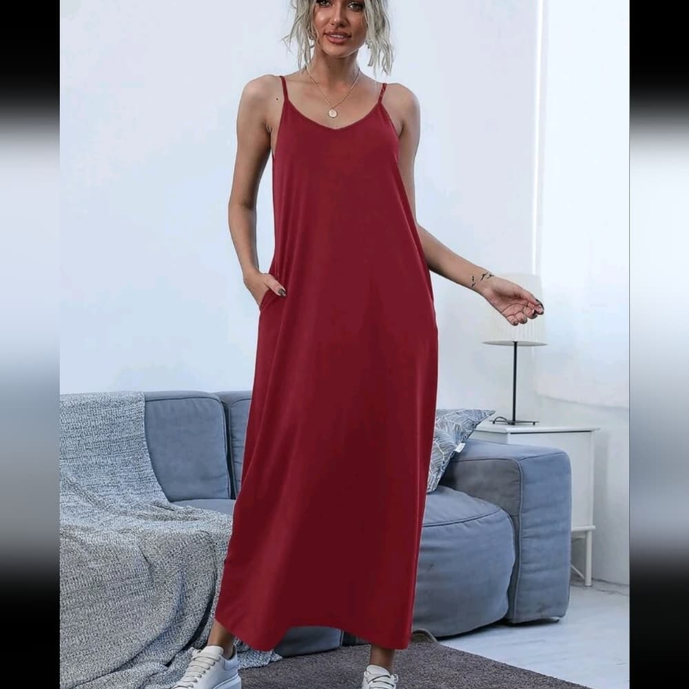 Slant Pocket Cami Dress - Thumbnail 3