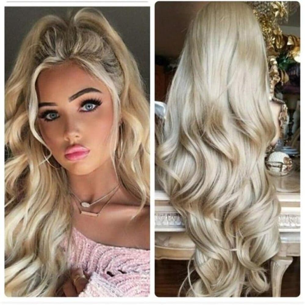 Ash Blonde Lace Front Wig - Thumbnail 8