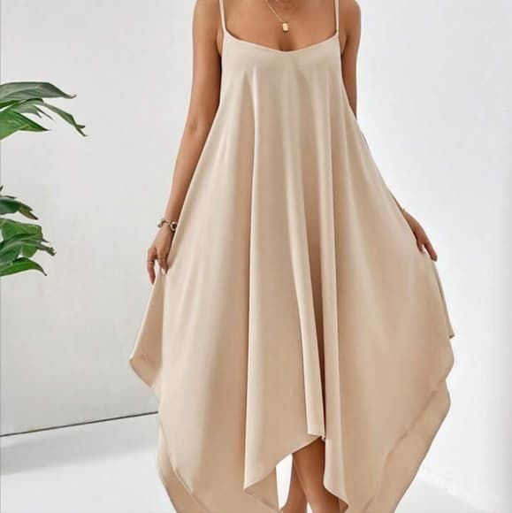 Solid Hanky Hem Cami DressDress - Thumbnail 7