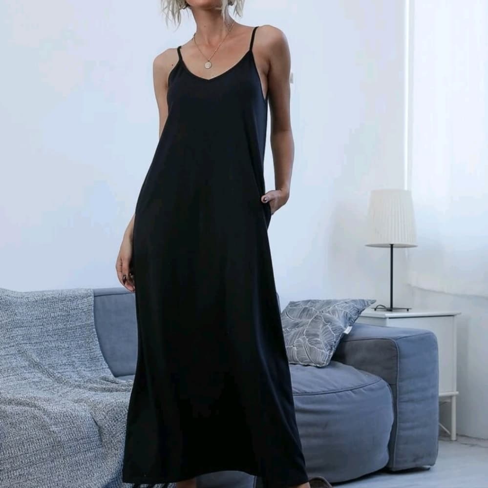 Slant Pocket Cami Dress - Thumbnail 2