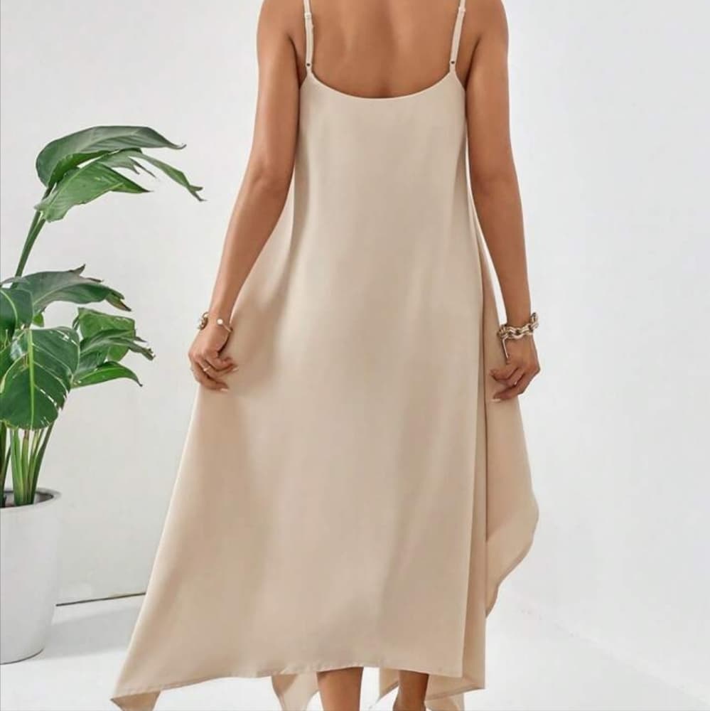 Solid Hanky Hem Cami DressDress - Thumbnail 2