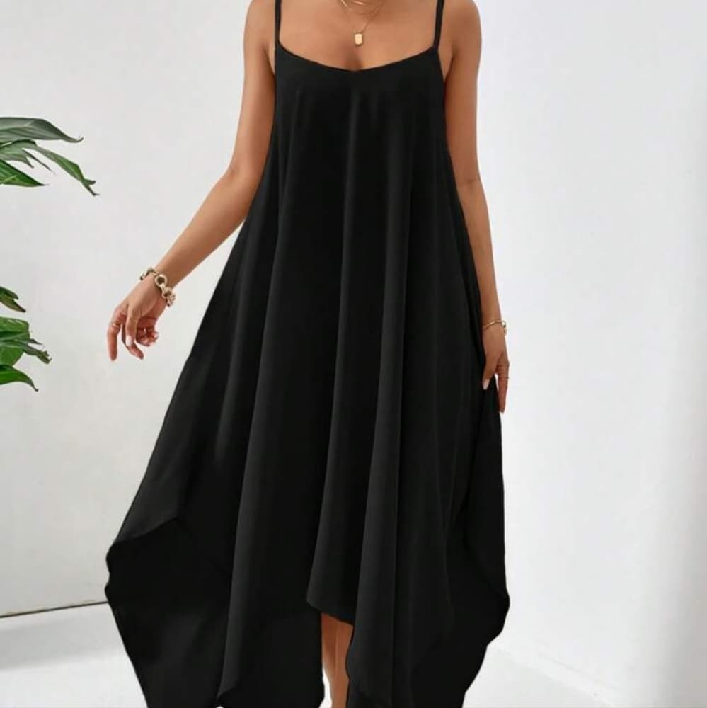Solid Hanky Hem Cami DressDress - Thumbnail 5
