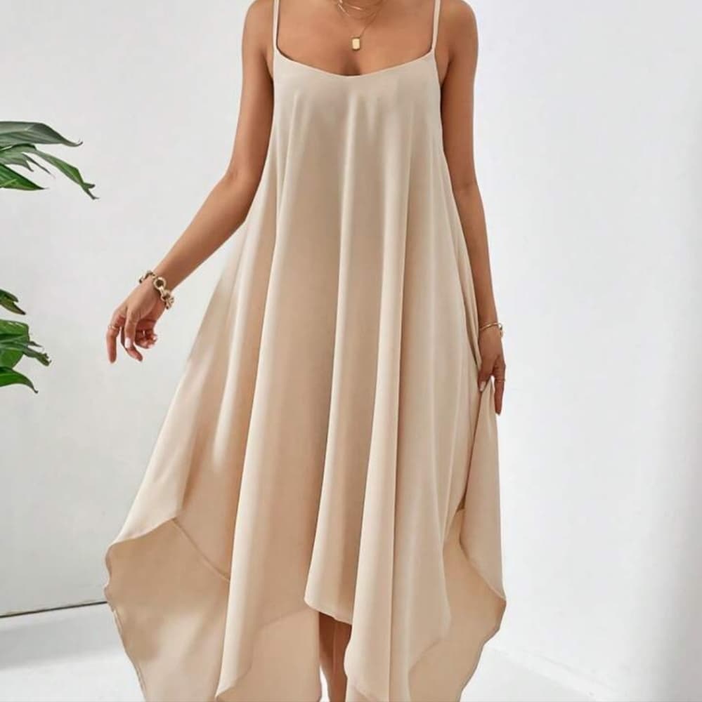 Solid Hanky Hem Cami DressDress - Thumbnail 3