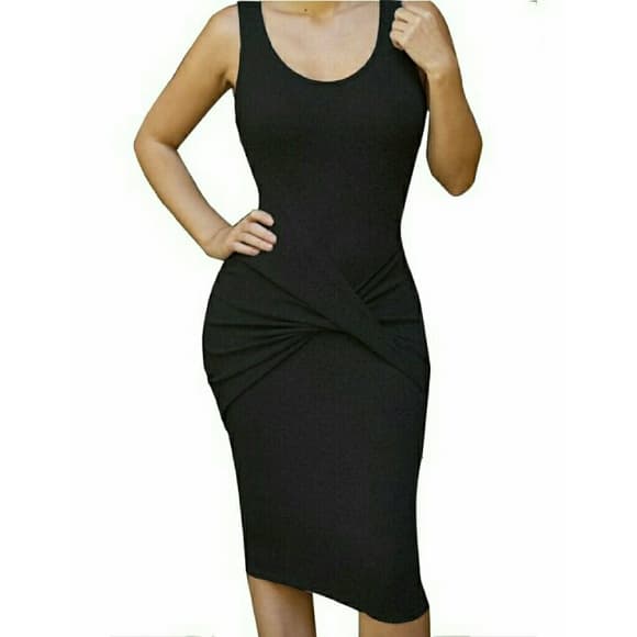 Beautiful Sexy Midi Bodycon Bandage Dress - Thumbnail 3