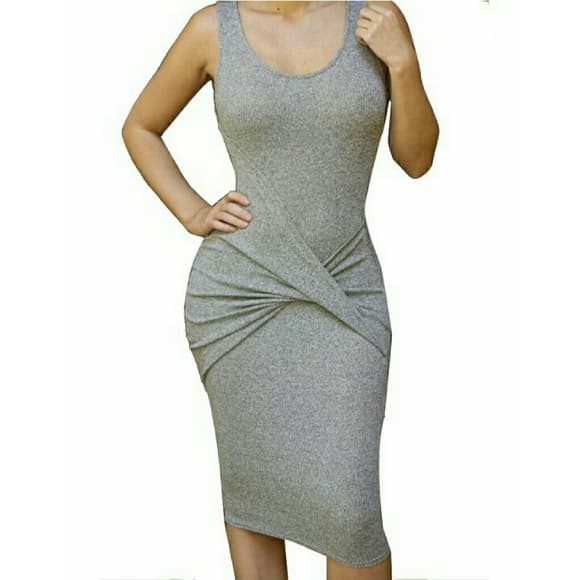 Beautiful Sexy Midi Bodycon Bandage Dress - Thumbnail 4