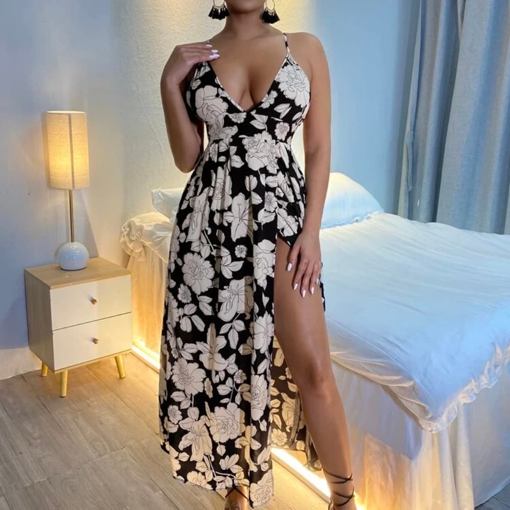 Criss Cross Floral Beauty Dress