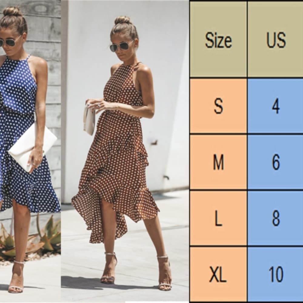 Polka Dot Long Mai Beauty Dress