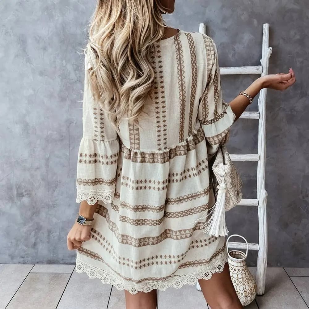 Beautiful Summer Vintage Boho Dress - Festival Dress - Boho Maxi Dr… - Thumbnail 4