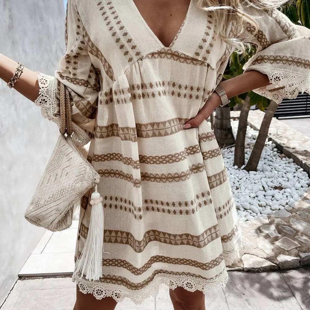 Beautiful Summer Vintage Boho Dress - Festival Dress - Boho Maxi Dr… - Thumbnail 12