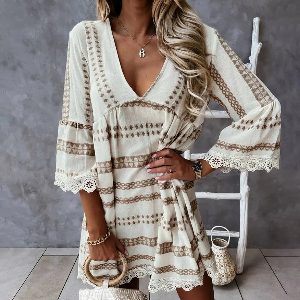 Beautiful Summer Vintage Boho Dress - Festival Dress - Boho Maxi Dr… - Thumbnail 8