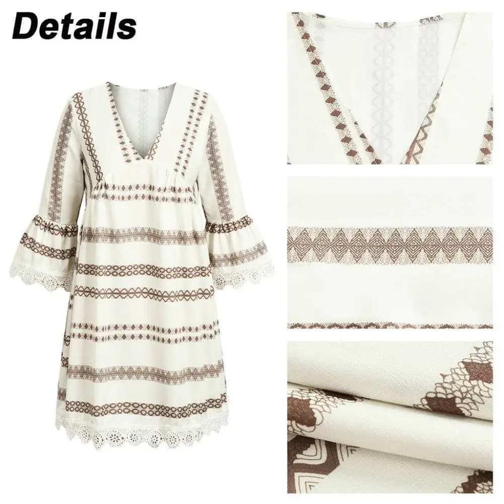 Beautiful Summer Vintage Boho Dress - Festival Dress - Boho Maxi Dr… - Thumbnail 5