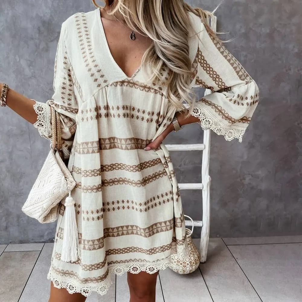 Beautiful Summer Vintage Boho Dress - Festival Dress - Boho Maxi Dr… - Thumbnail 2