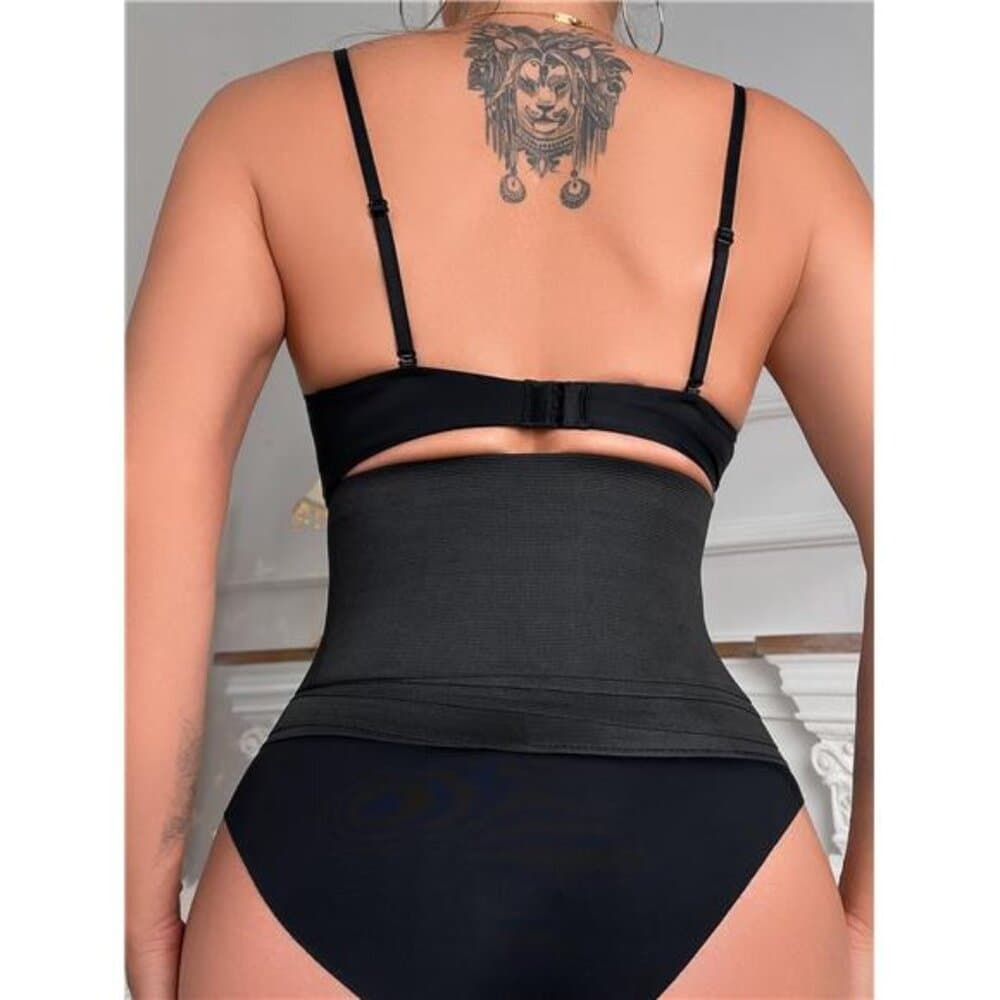 Black High Stretch Casual Tummy Control Waist Trainer