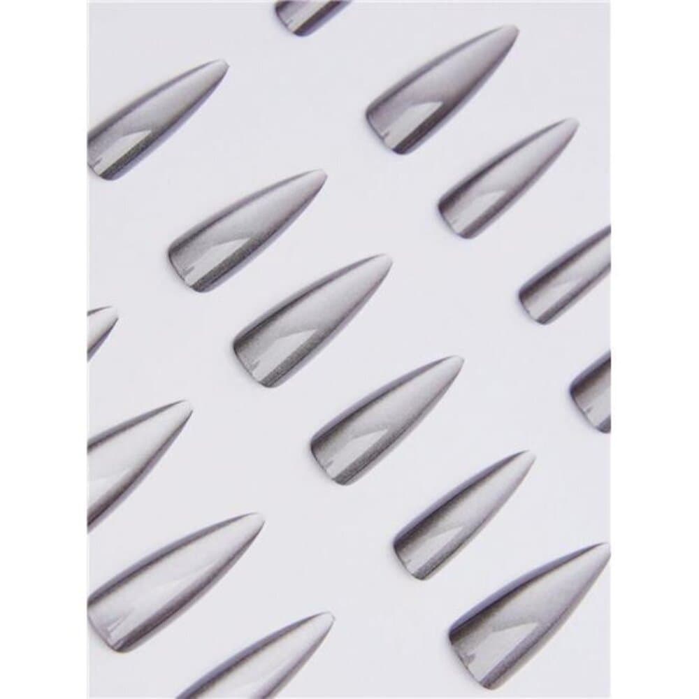 24Pcs Long Stiletto Crystal Red Cat Eye Tip Acrylic Press On Nails Xxl Long Fit - Thumbnail 2