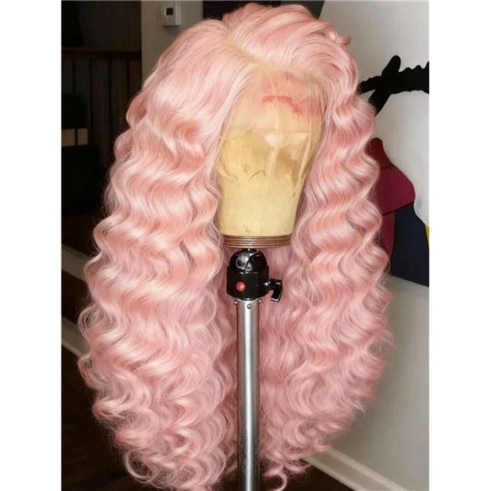 LocalLight Pink 250 Density Put On And Go Glueless Wigs 13X4 HD Lace Frontal - Thumbnail 3