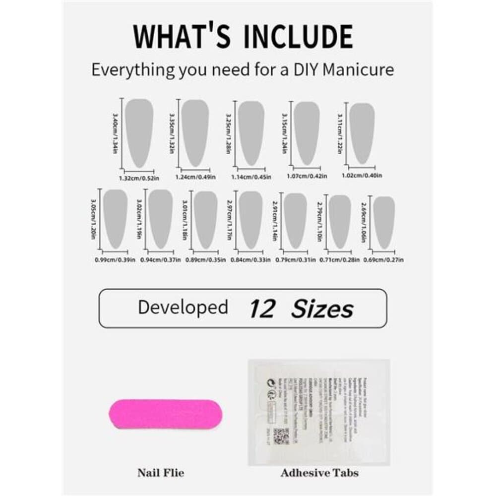 24Pcs Long Stiletto Crystal Red Cat Eye Tip Acrylic Press On Nails Xxl Long Fit - Thumbnail 6