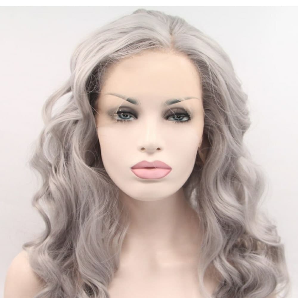 Silver Gray Beauty LaceFront Wig Wig 22 inches - Thumbnail 3