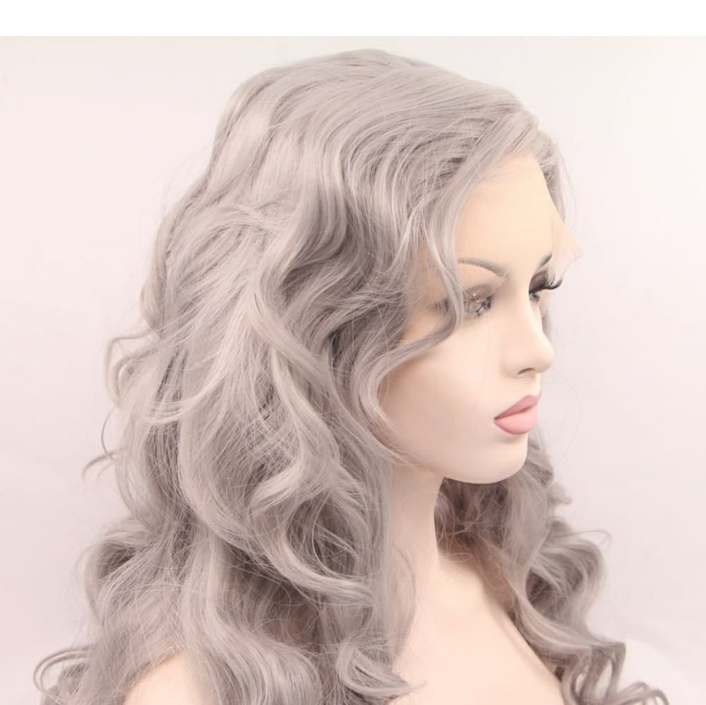 Silver Gray Beauty LaceFront Wig Wig 22 inches - Thumbnail 2