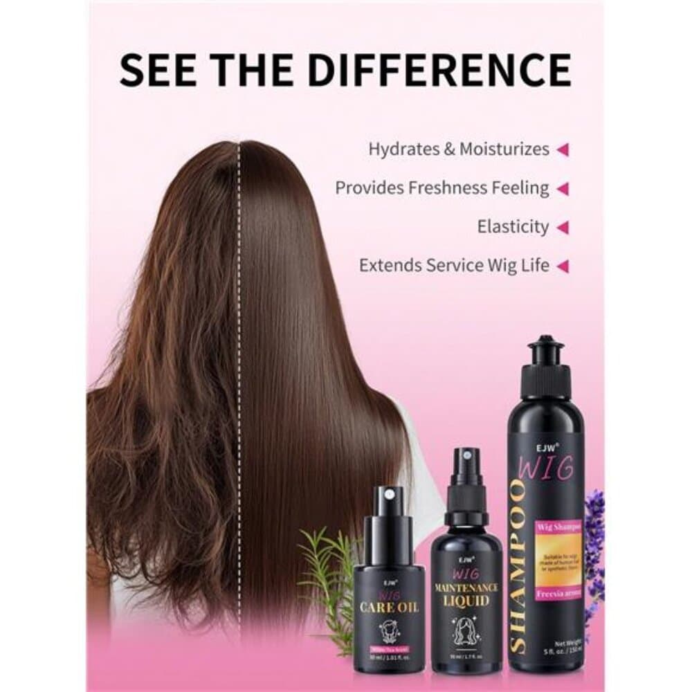 Wig Hair Care Oil Spray, Wig Shampoo, Coconut Oil Formula For Dry Hair, - Thumbnail 3