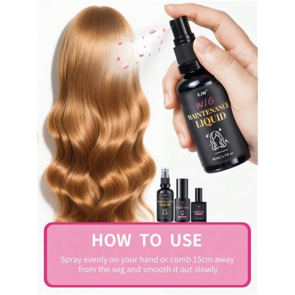Wig Hair Care Oil Spray, Wig Shampoo, Coconut Oil Formula For Dry Hair, - Thumbnail 4