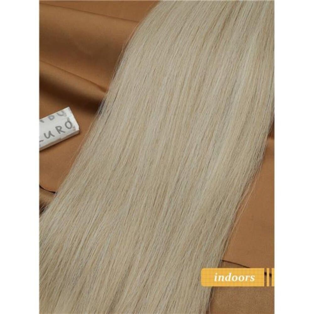 16 Clips 22 Inch 7pcs/Set Golden Straight Synthetic Hair Extensions For Women - Thumbnail 6
