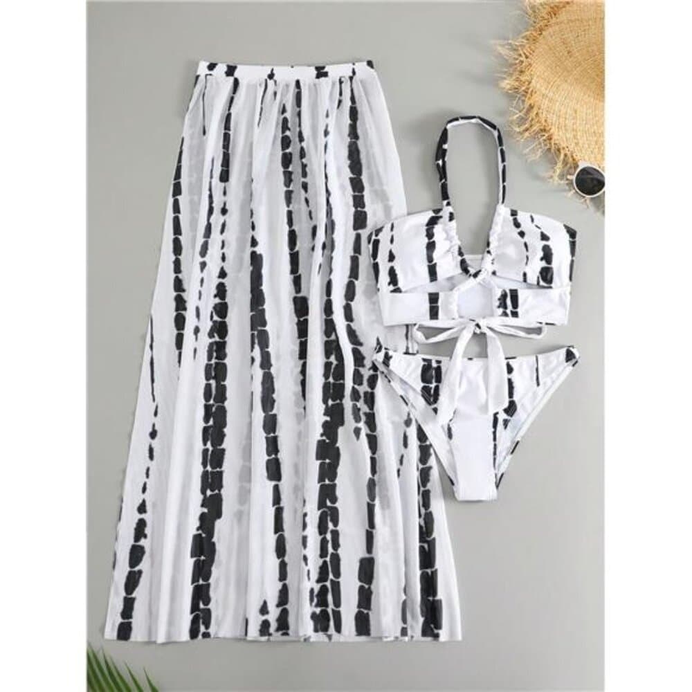 Swim Vcay Summer Outfits For Women Tie Dye Bikini Set For Summer With Beach - Thumbnail 3