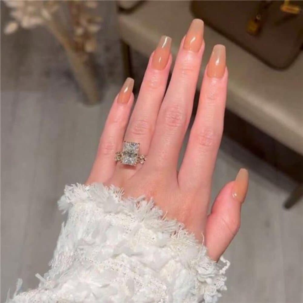 2pcs Luxury Women's Engagement Rings Set With Zirconia Stones - Thumbnail 5
