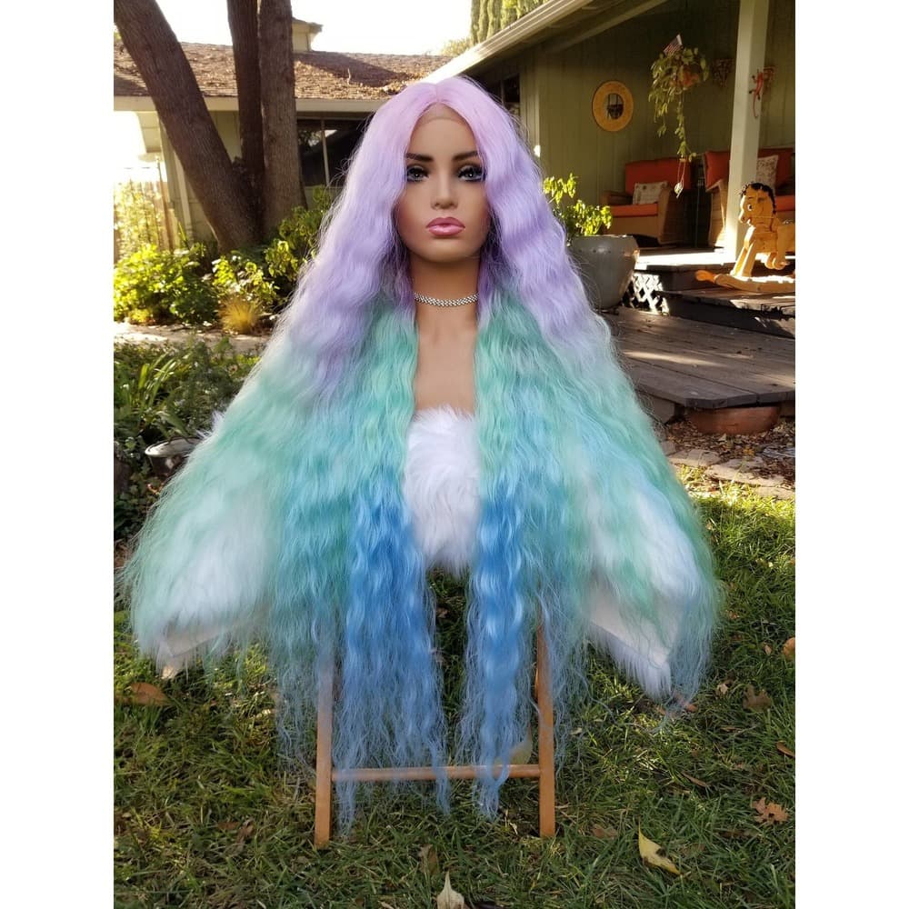 Rainbow Lace Front Wig 42 inches long!! - Thumbnail 9