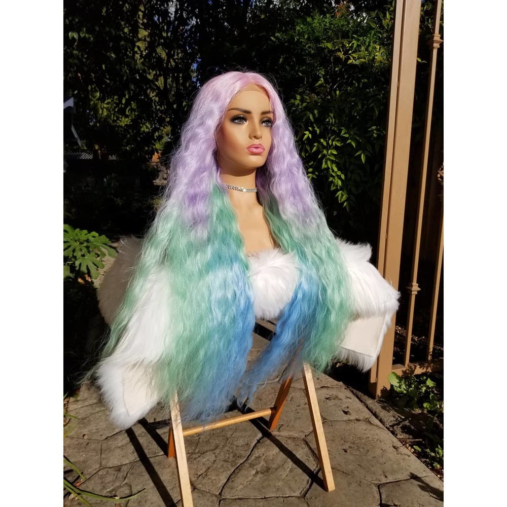 Rainbow Lace Front Wig 42 inches long!! - Thumbnail 2