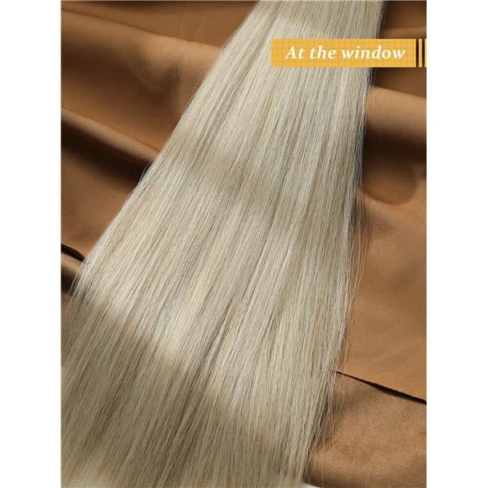 16 Clips 22 Inch 7pcs/Set Golden Straight Synthetic Hair Extensions For Women - Thumbnail 5