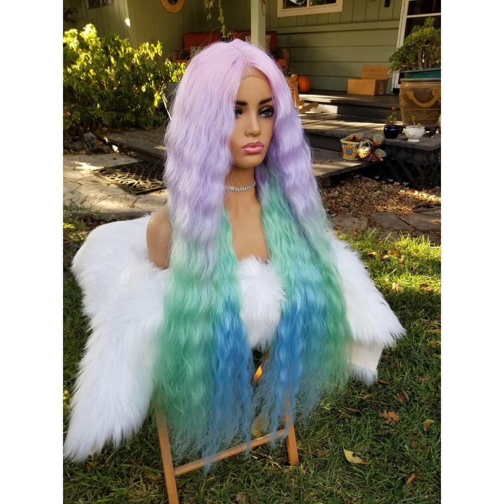 Rainbow Lace Front Wig 42 inches long!! - Thumbnail 5