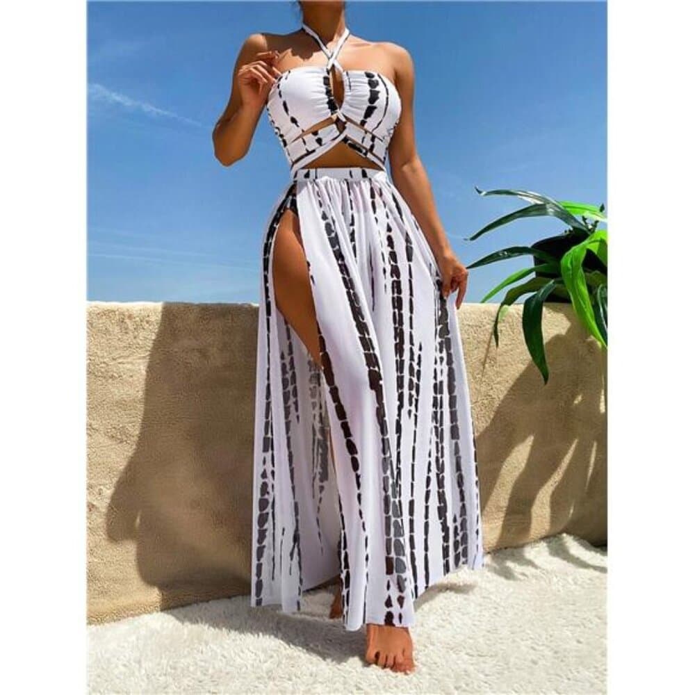 Swim Vcay Summer Outfits For Women Tie Dye Bikini Set For Summer With Beach - Thumbnail 6