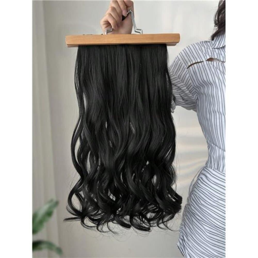 16 Clips 22 Inch 7pcs Black Long Wavy Clip-In Hair Extensions For Women, - Thumbnail 11