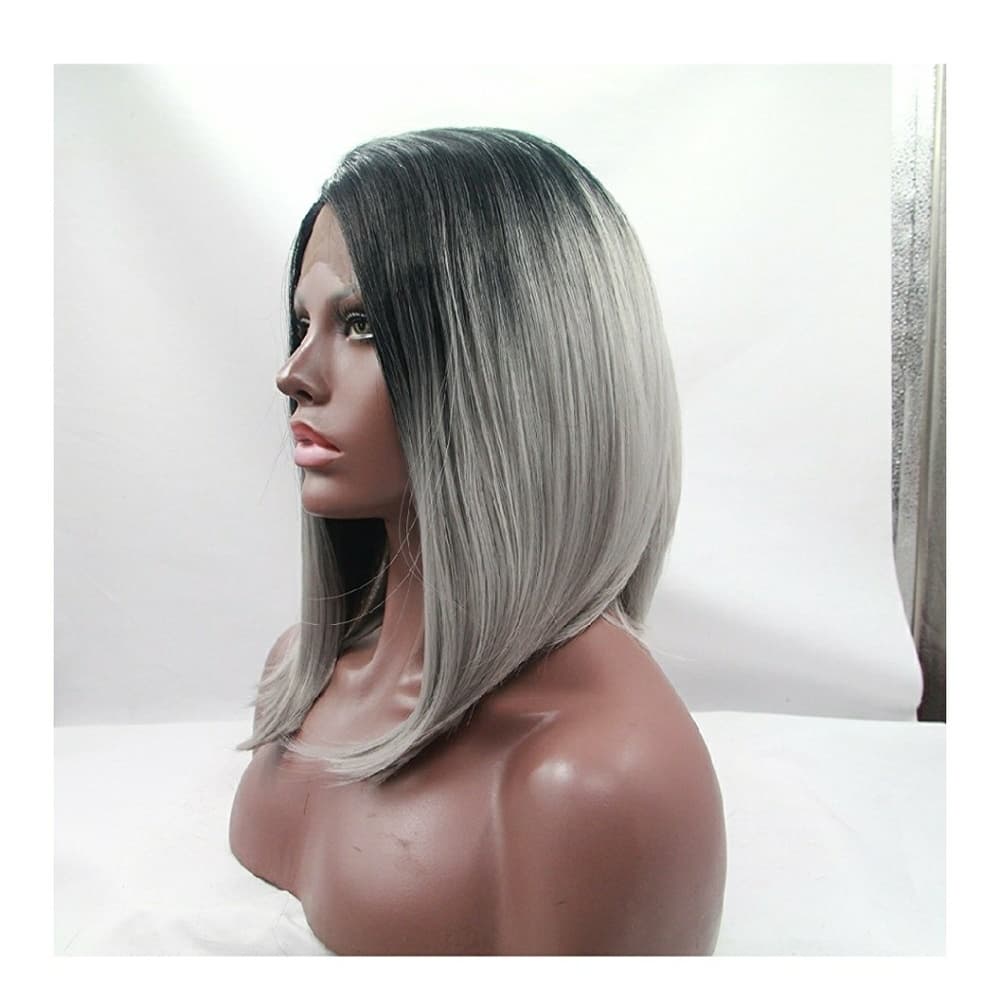 Ombre Gray Beauty LaceFront Wig Wig - Thumbnail 3