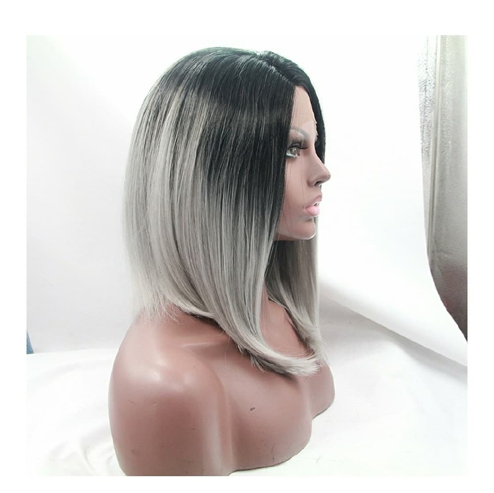 Ombre Gray Beauty LaceFront Wig Wig - Thumbnail 5