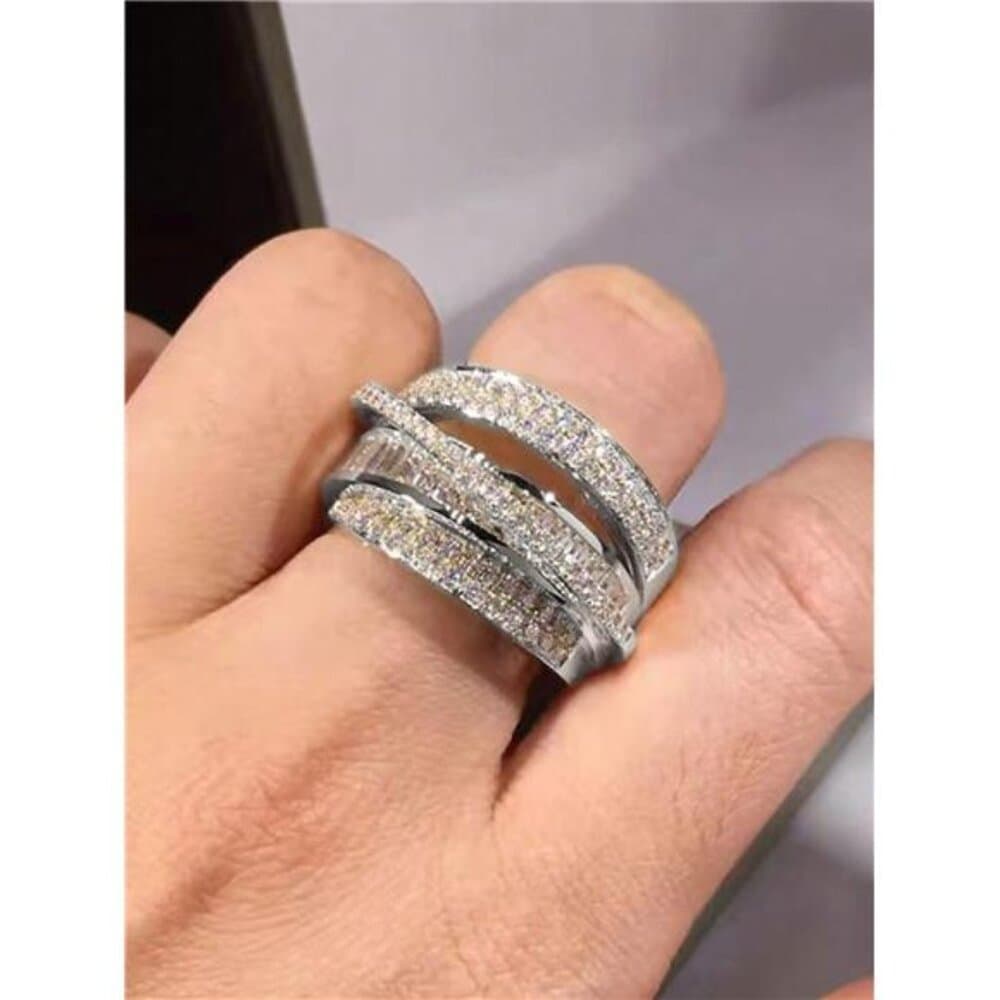 Gorgeous Cubic Zirconia Ring For Women For Wedding Engagement Party - Thumbnail 5