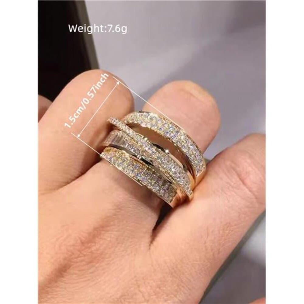 Gorgeous Cubic Zirconia Ring For Women For Wedding Engagement Party - Thumbnail 9